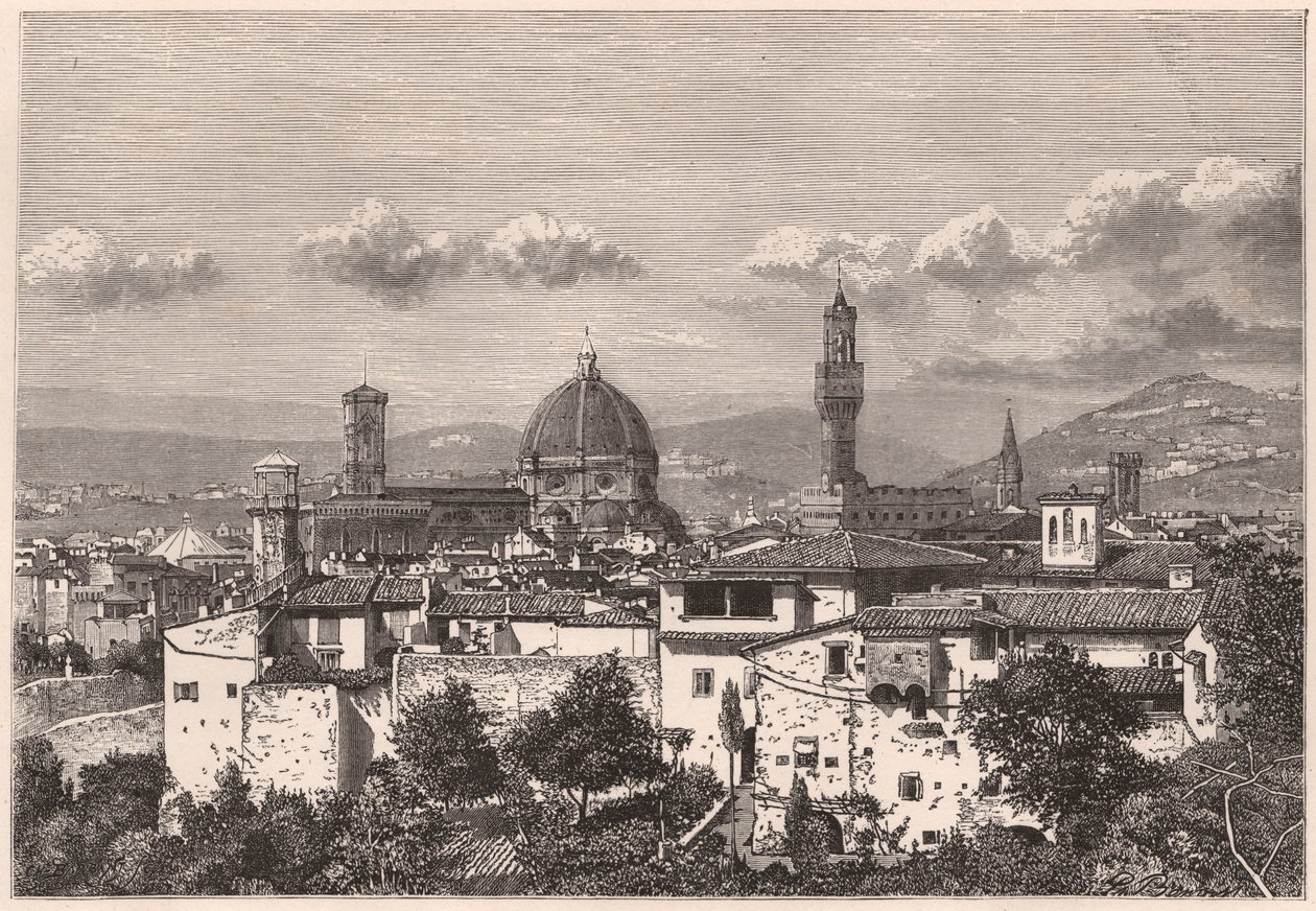 Ansicht von Florenz im 19. Jahrhundert von Unknown