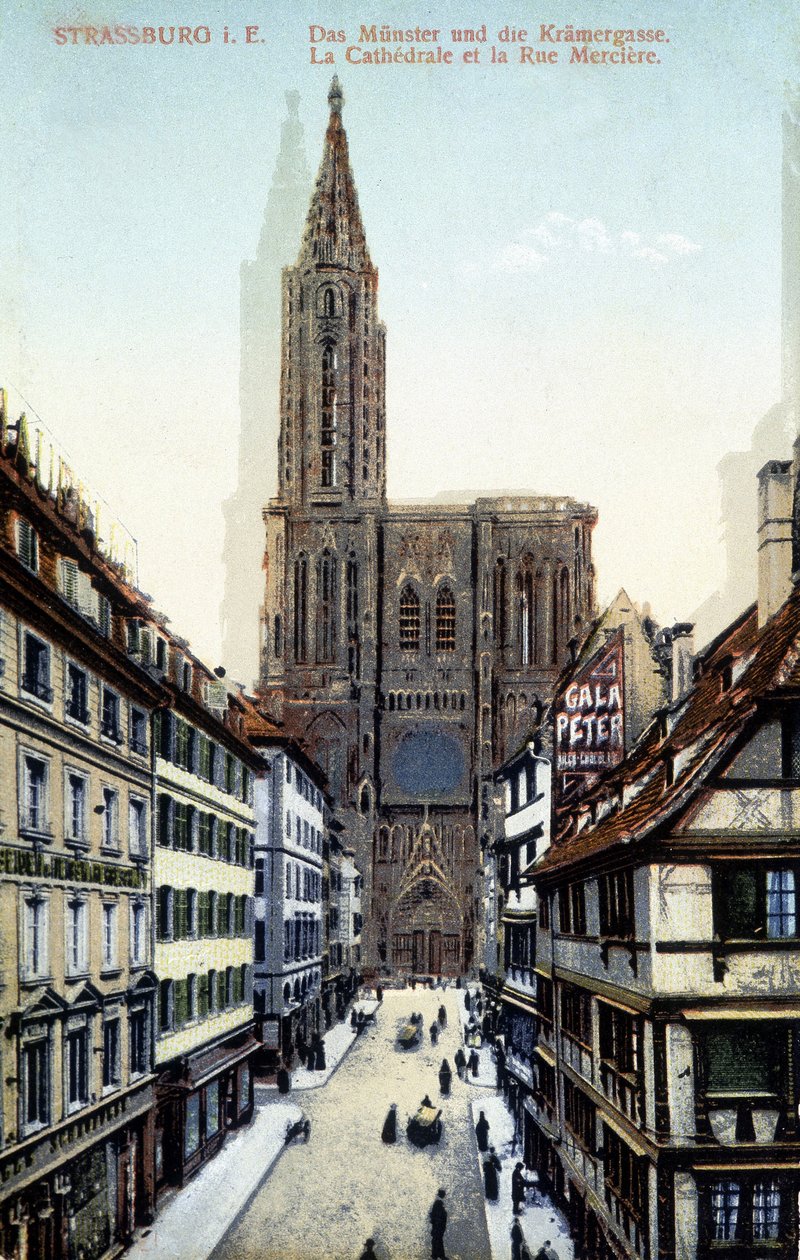 Ansicht der Kathedrale von Straßburg Ende des 19. Jahrhunderts von Unknown artist