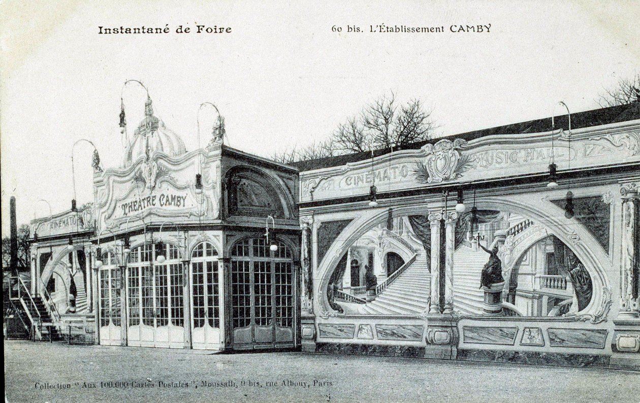 Ansicht des Camby-Theatergebäudes in Paris im Jahr 1906 von Unknown Artist