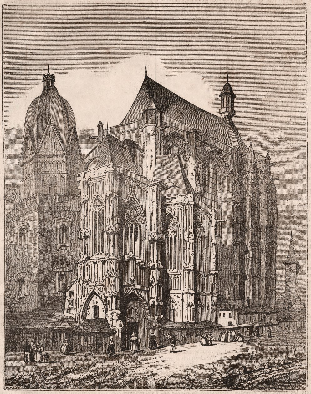 Ansicht des Aachener Doms, Nordrhein-Westfalen, Deutschland von Unknown