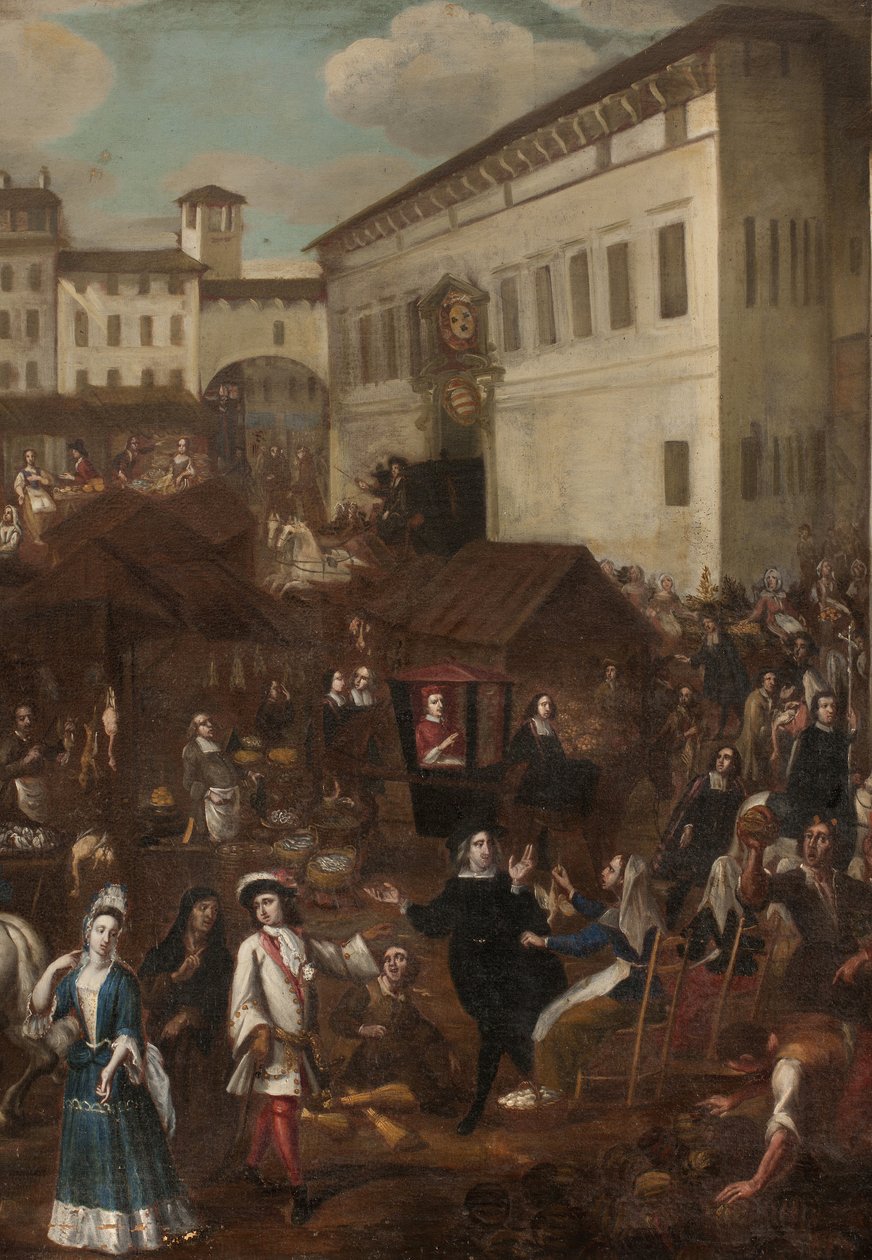 Blick auf den Grand Marché Verziere in Mailand von Unknown Artist