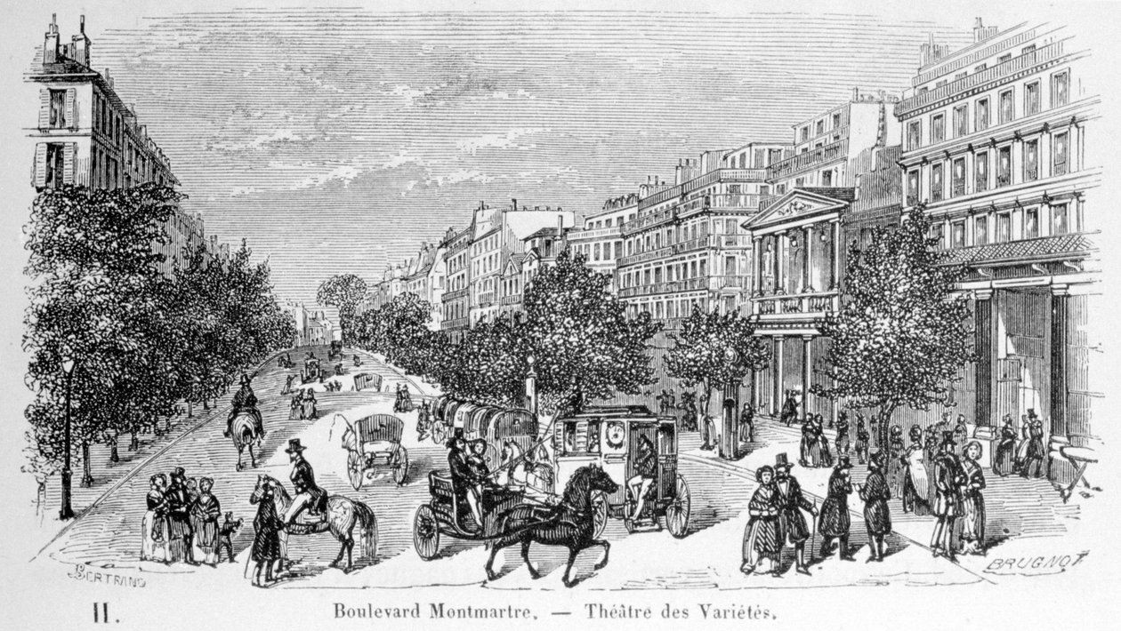 Ansicht des Varieté-Theaters am Boulevard Montmartre von Unknown artist