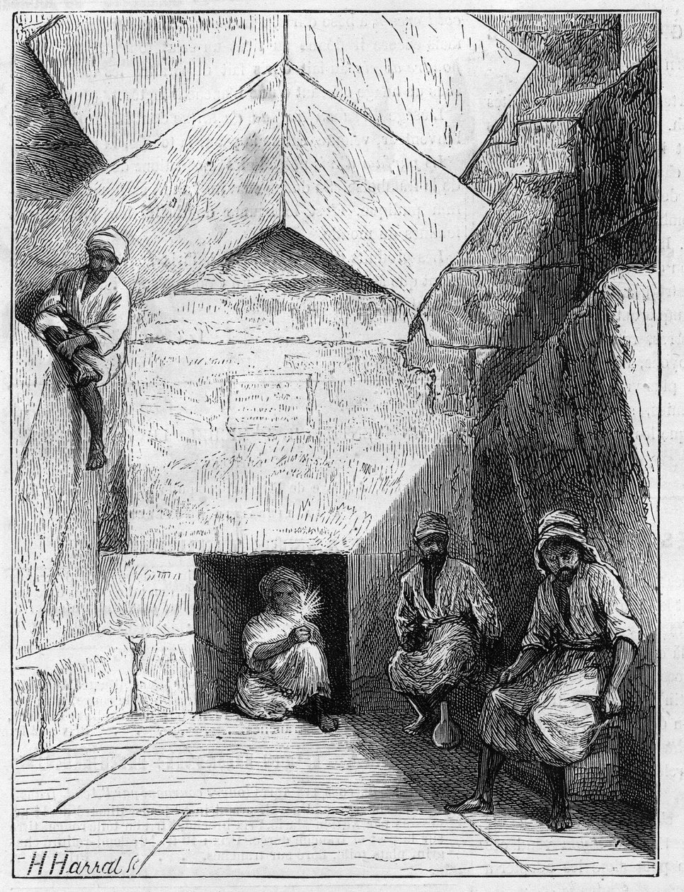 Ansicht des Eingangs zur Pyramide von Cheops in Gizeh, Ägypten von Unknown artist