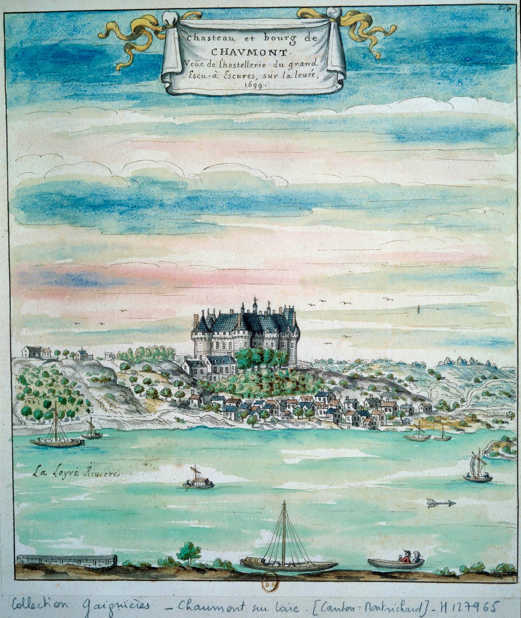 Ansicht des Schlosses Chaumont-sur-Loire von Unknown artist