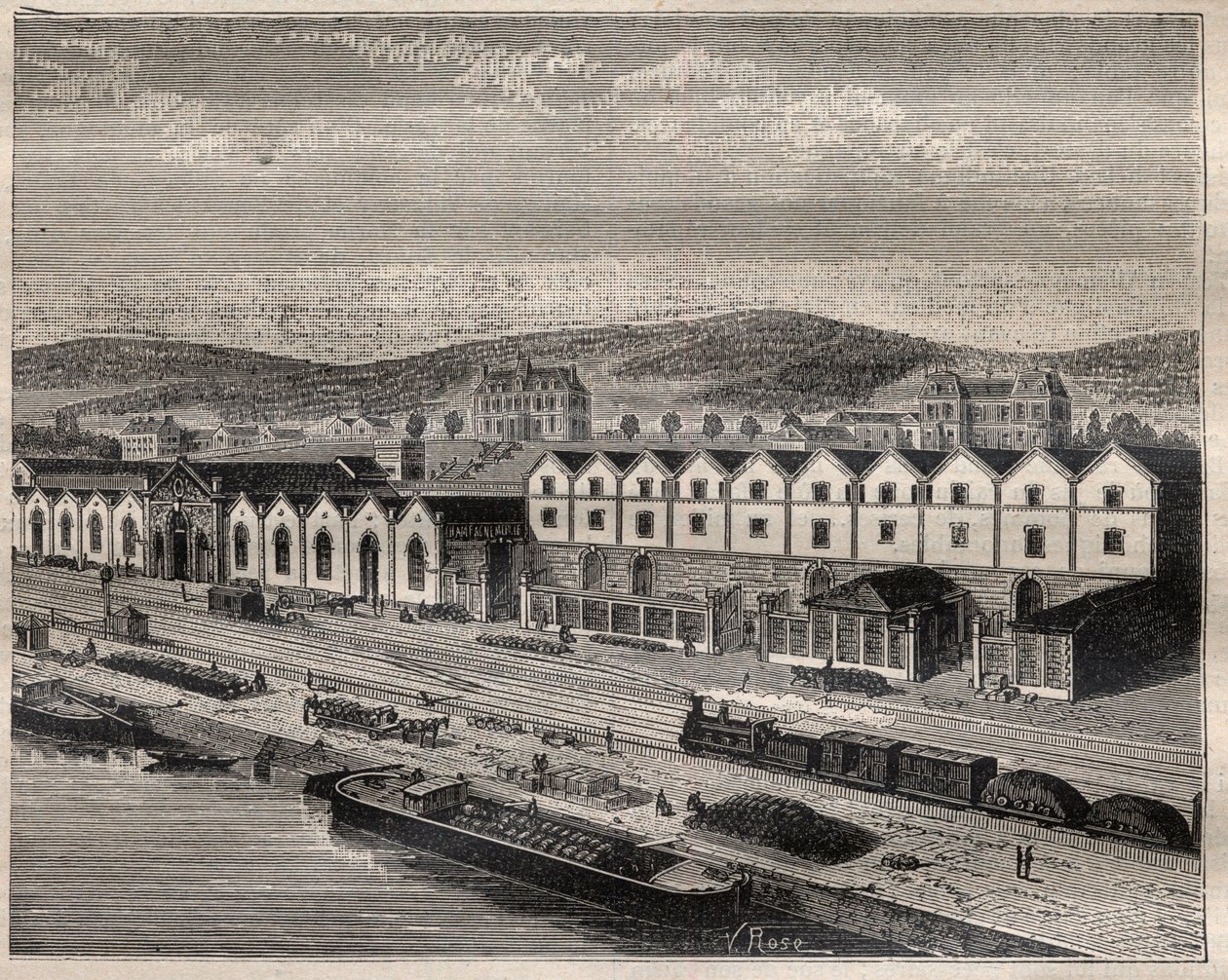 Ansicht des Schlosses von Peking, Hauptsitz der Compagnie des grands vins de Champagne von Eugene Mercier (1838-1904) und Cie bei Epernay - Gravur in „La Science française“ von Unknown artist