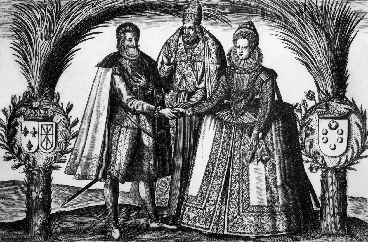 Hochzeit des französischen Königs Heinrich IV. und Marie de Medici am 17. Dezember von Unknown artist