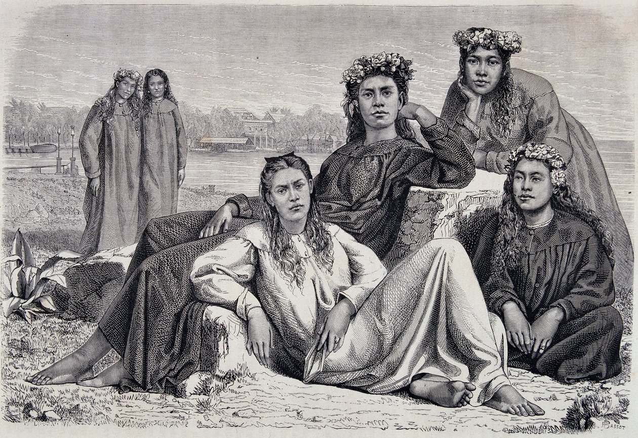 Junge Frauen von Tahiti - in 