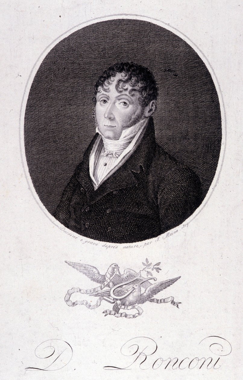 Porträt des italienischen Tenors Domenico Ronconi von Unknown artist