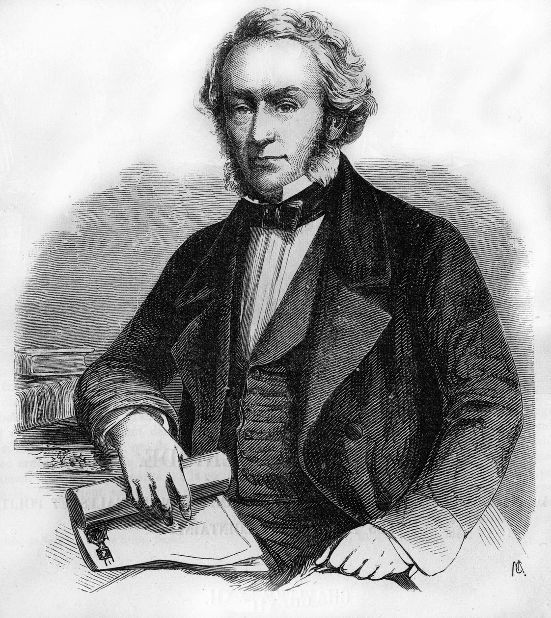 Porträt von Richard Cobden, britischer Ökonom und Politiker (1804-1865). Gravur von 1866 von Unknown artist