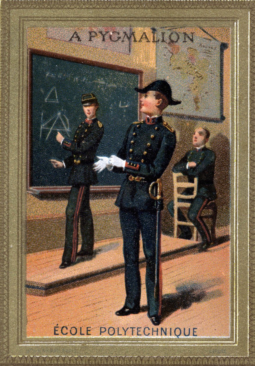 Schüler der École Polytechnique. Chromolithographie. Ende des 19. Jahrhunderts von Unknown artist