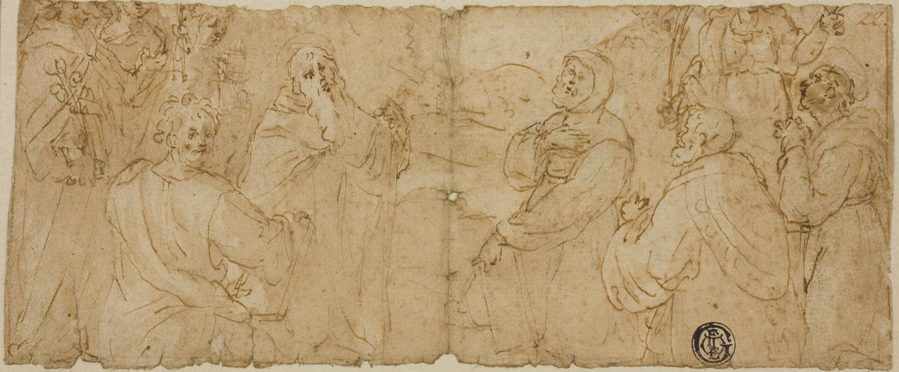 Franziskanische Heilige in Anbetung von Unknown Florentine
