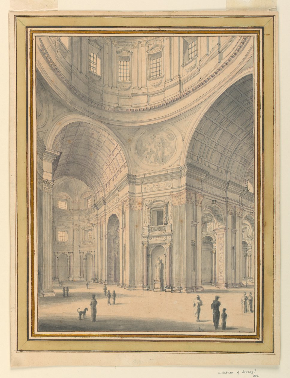 Zeichnung, Kircheninnenraum, ca. 1770 von Unknown artistUnknown artist
