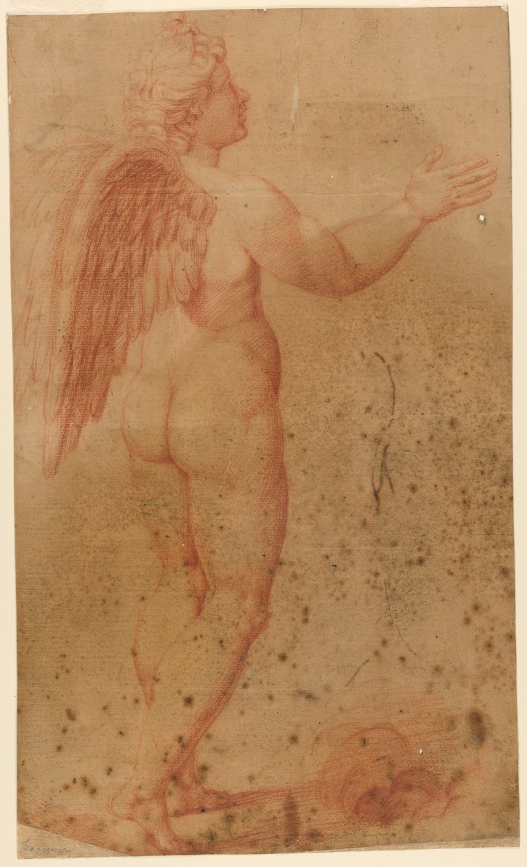 Zeichnung, Amor von Amor streitet mit Zeus, nach Raphael, 1550–1600 von Unknown artistUnknown artist