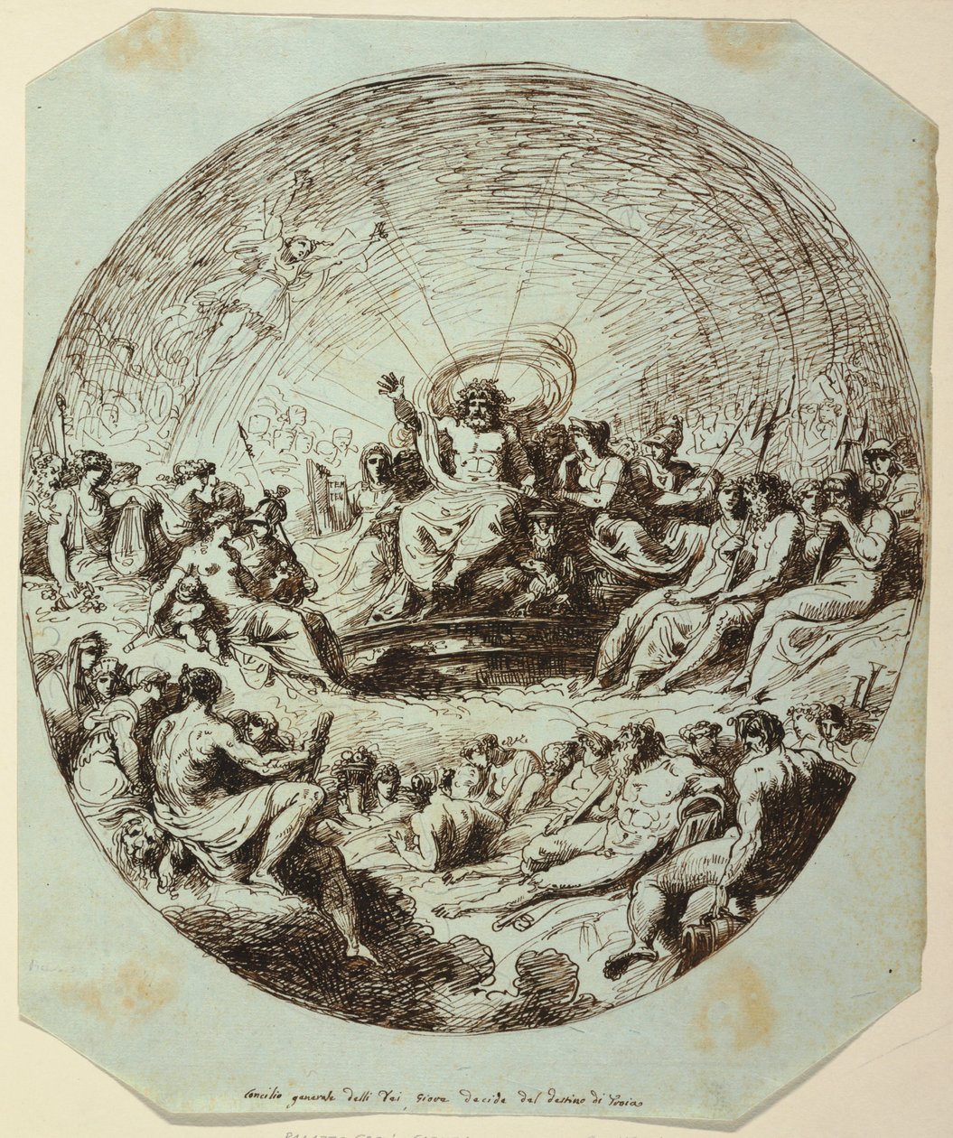 Zeus entscheidet über das Schicksal von Troja, Palazzo Gessi, Faenza, 1813 von Unknown artistUnknown artist