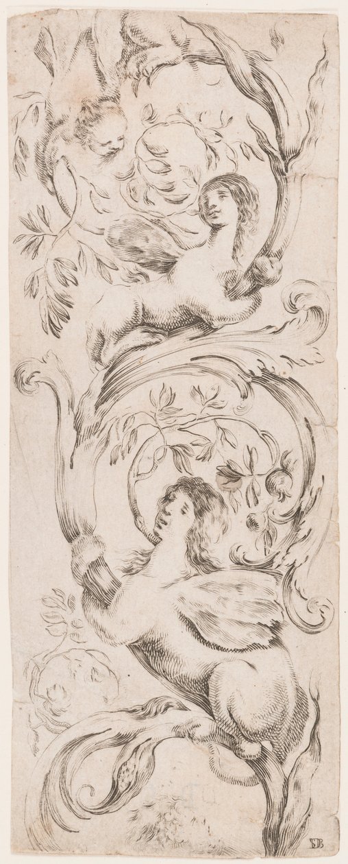 Druck, Ornamenti o Grottesche (Groteskes Ornament), ca. 1653 von Unknown artistUnknown artist