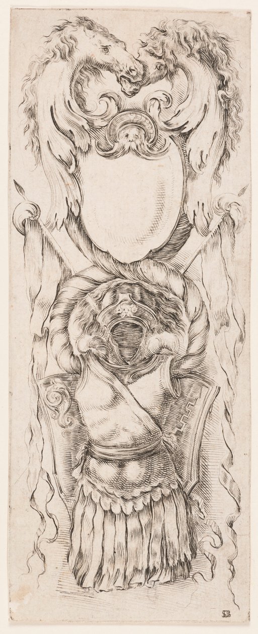 Druck, Ornamenti o Grottesche (Groteskes Ornament), ca. 1653 von Unknown artistUnknown artist