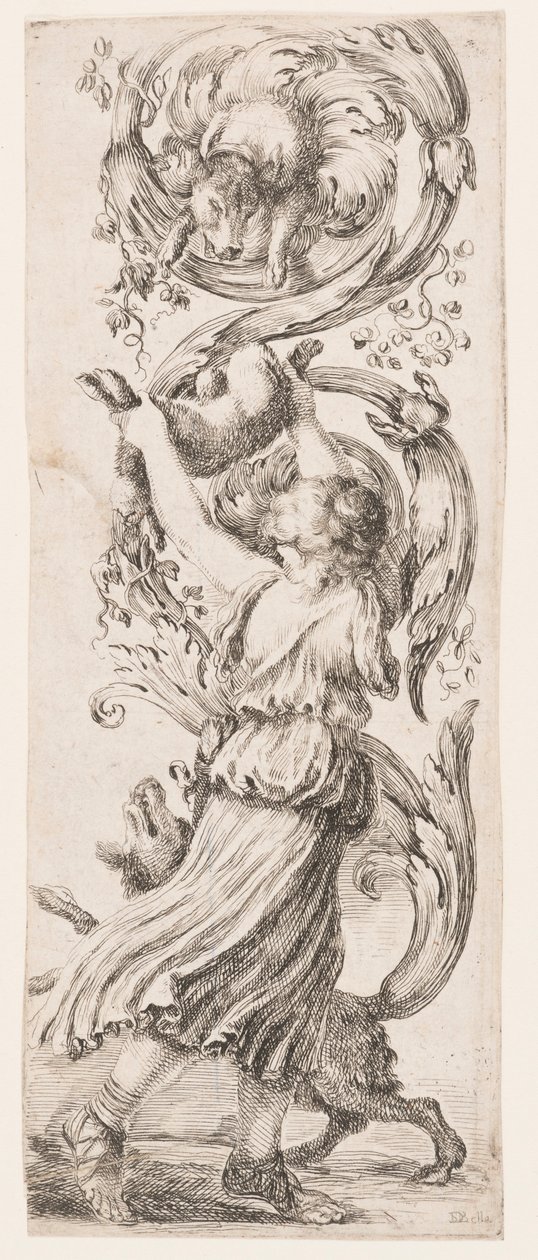 Druck, Ornamenti o Grottesche (Groteskes Ornament), ca. 1653 von Unknown artistUnknown artist