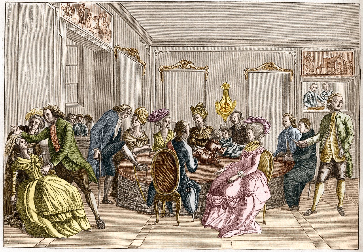 Demonstration von Franz Anton Mesmer (Mesmer-Eimer) von Unknown artist