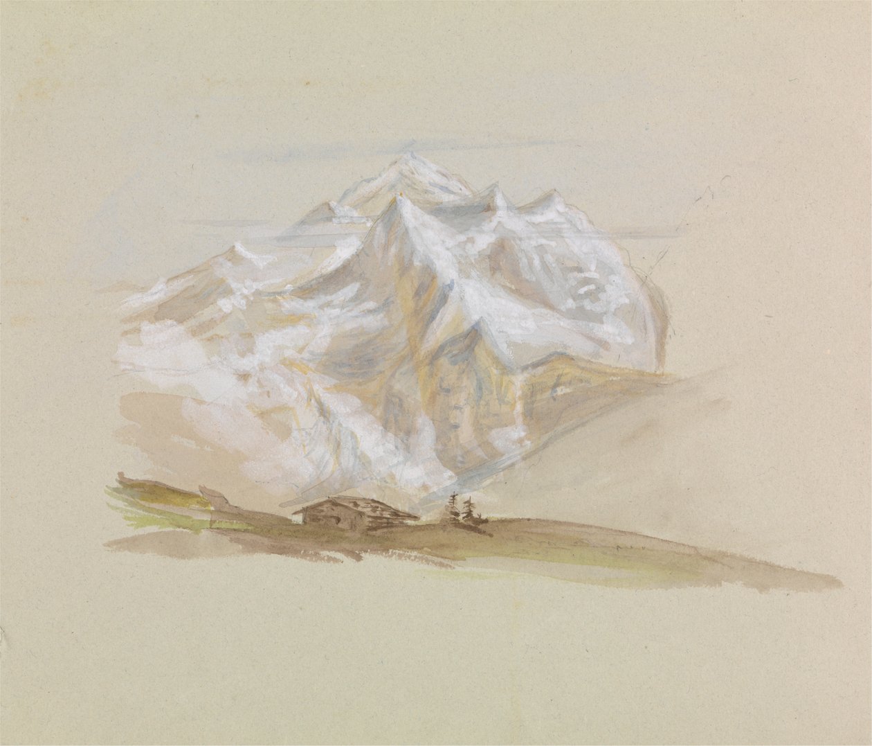 Ein Chalet in den Bergen von Unknown artist