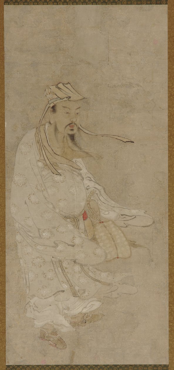 Ein Chinese steht im starken Wind von Unknown artist