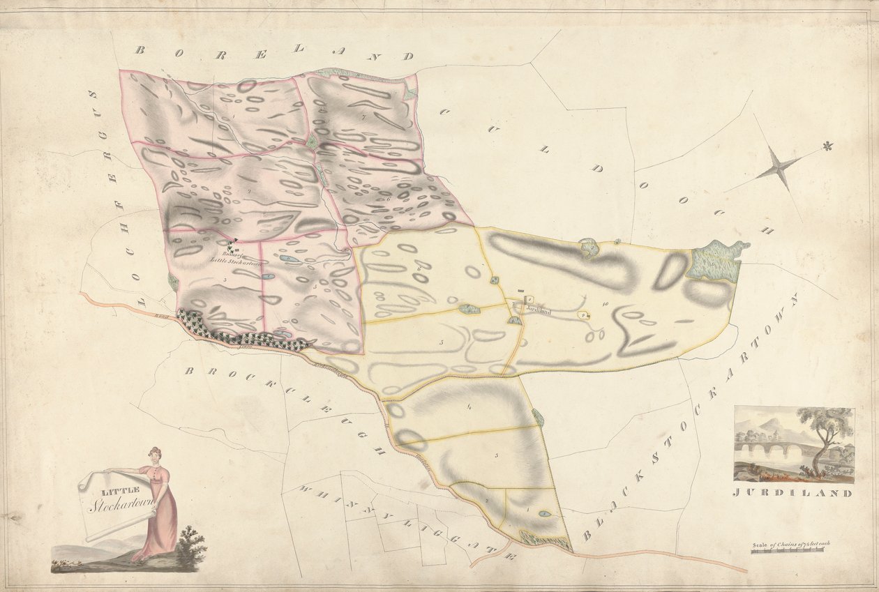 Eine Sammlung von Vermessungen schottischer Güter des Earl of Selkirk: Little Stockartown und Jurdiland von Unknown artist