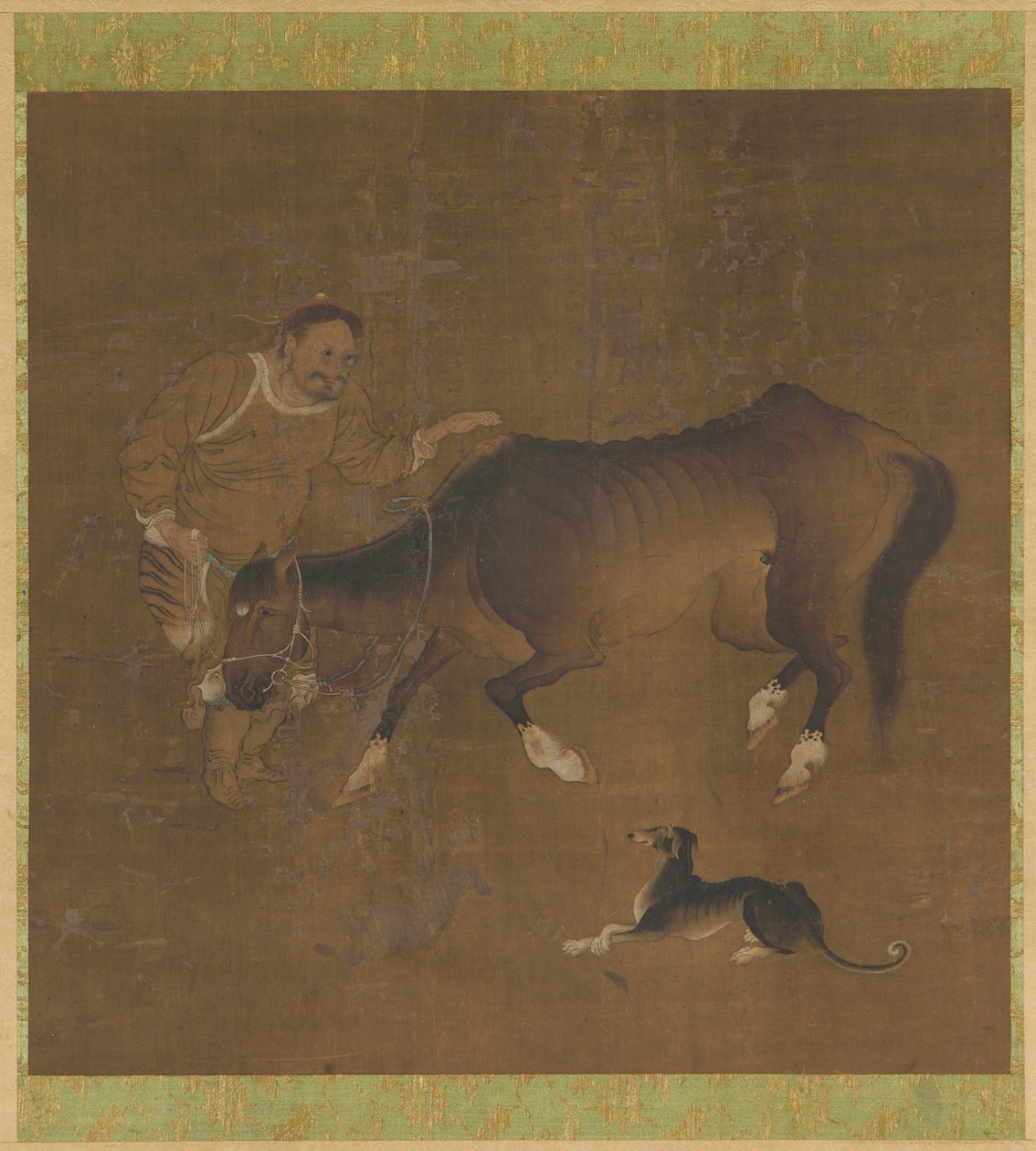 Ein Tartar, ein abgemagerter Pferd und ein Hund von Unknown artist