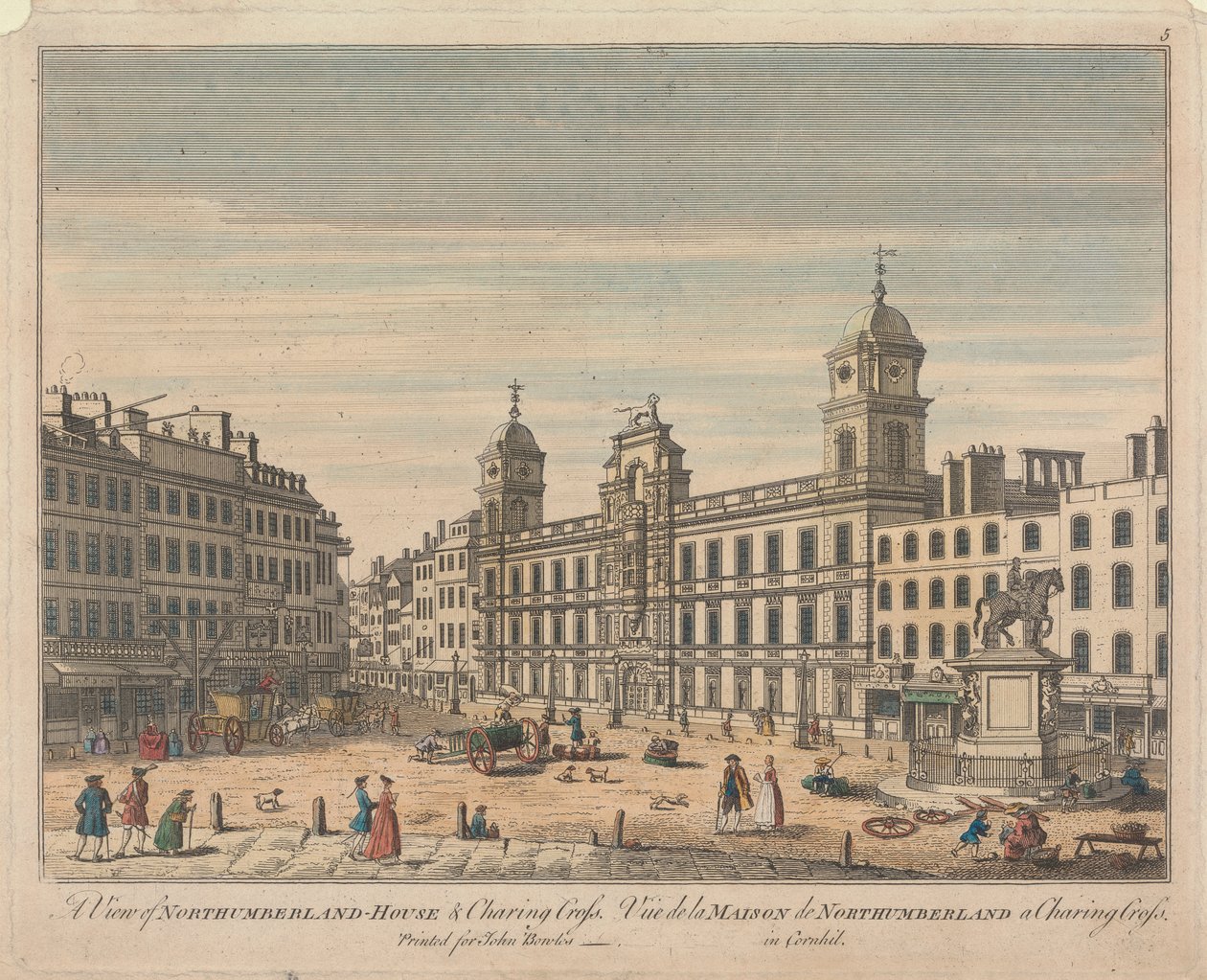 Ansicht von Northumberland House und Charing Cross von Unknown artist