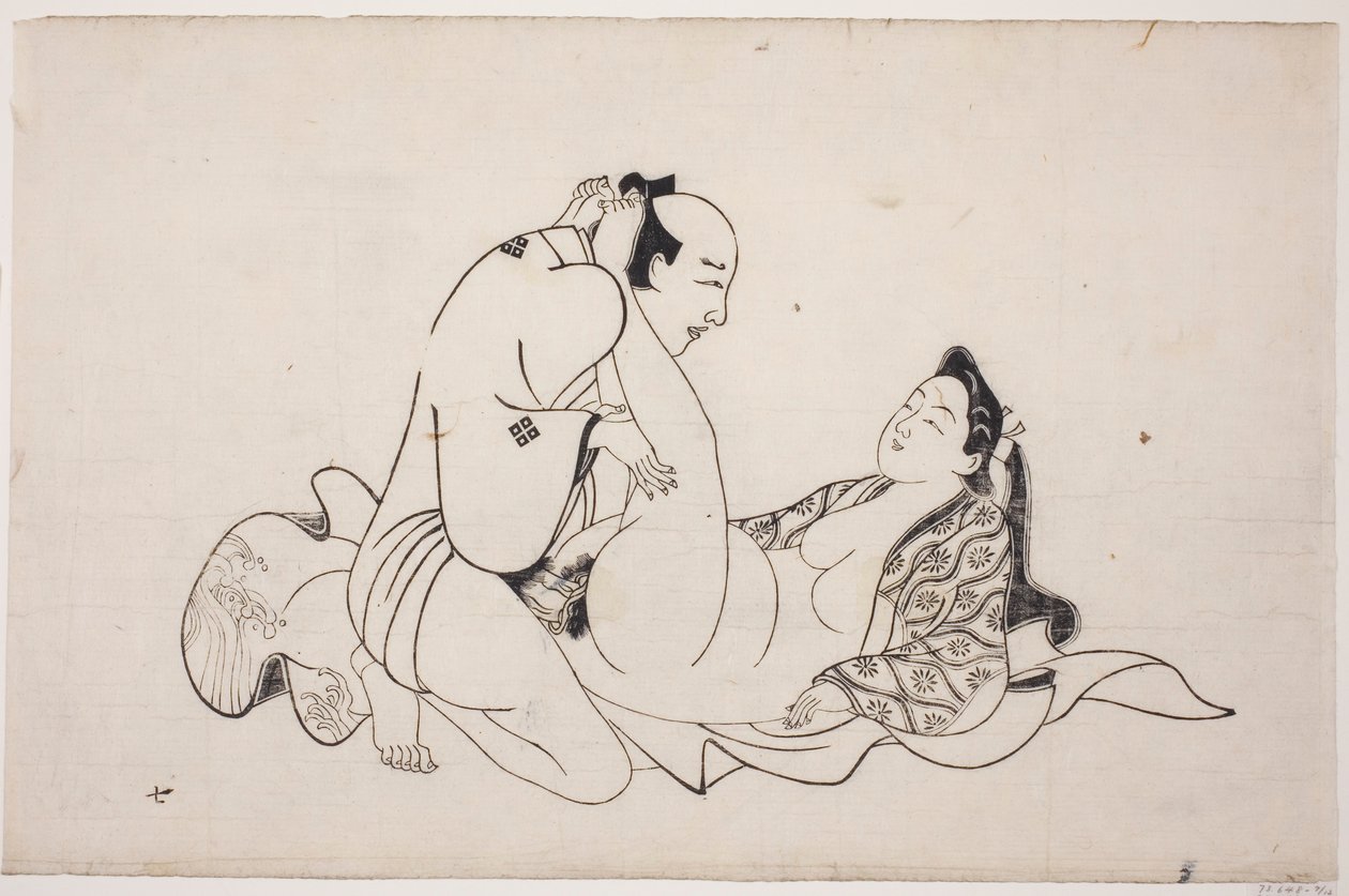 Ein Blatt aus einem Shunga-Album von Unknown artist