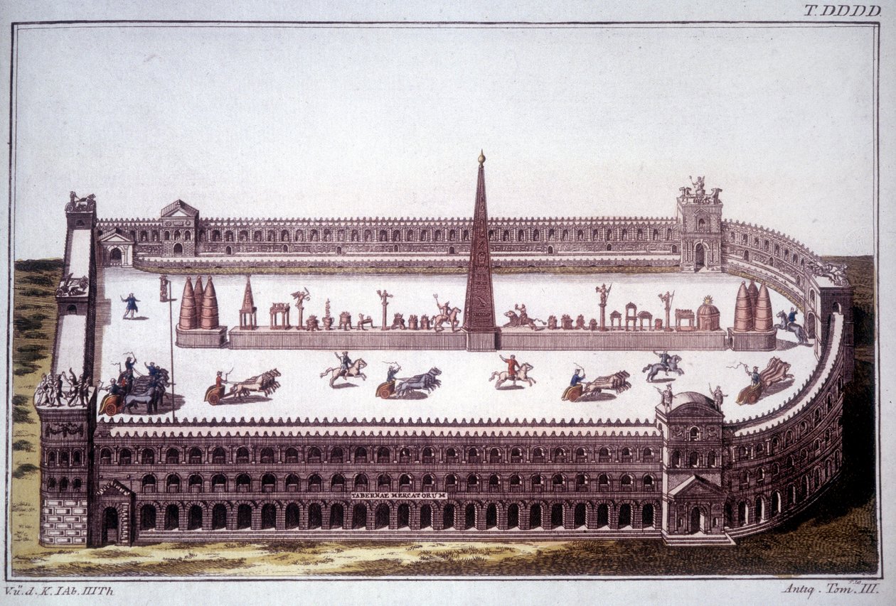 Ein Wagenrennen im Circus Maximus von Unknown artist