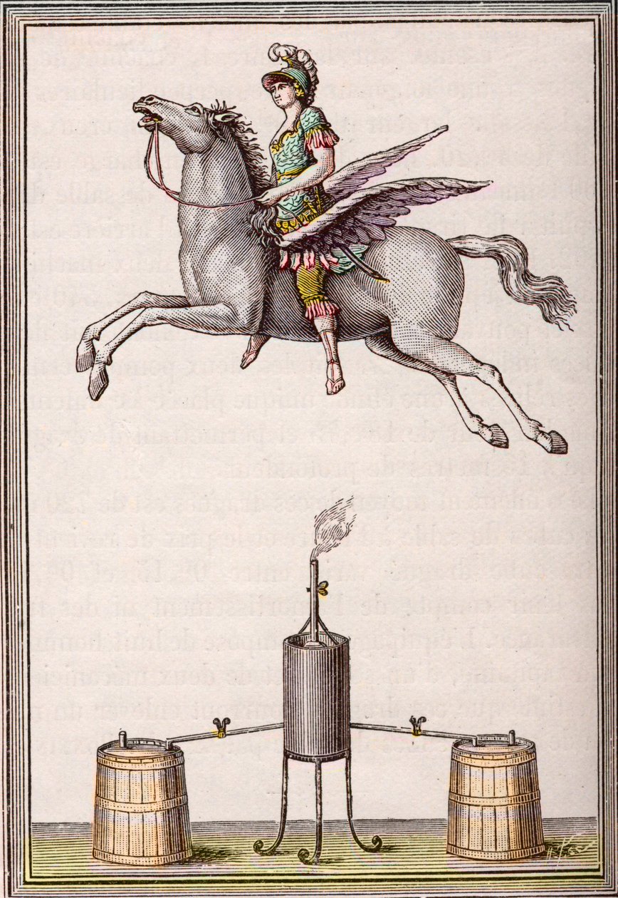 Aerostatische Figur, 6 Fuß 8 Zoll lang, 9 Fuß 6 Zoll hoch, hergestellt von den Enslen-Brüdern von Unknown artist