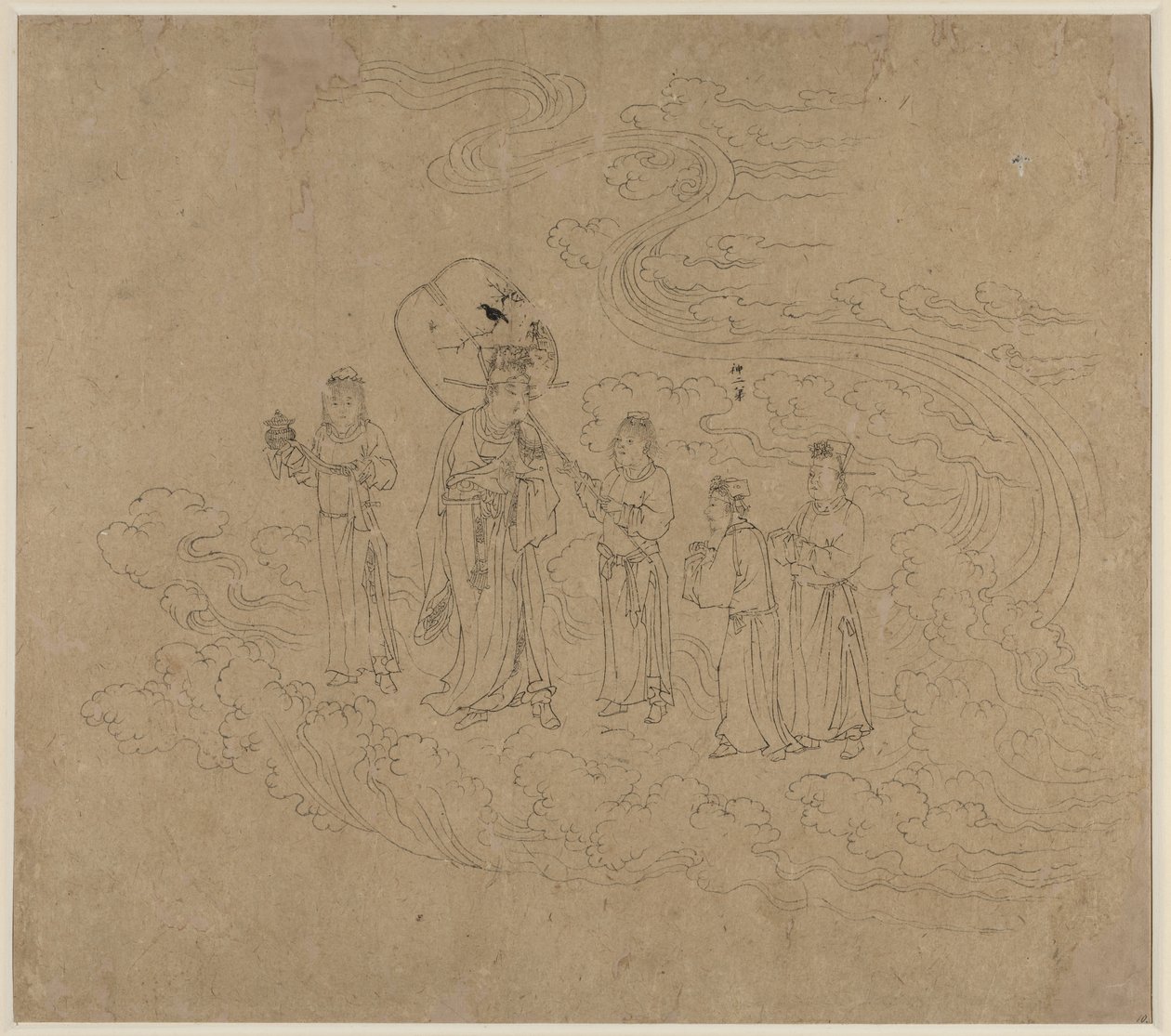 Album mit daoistischen und buddhistischen Themen: Prozession daoistischer Gottheiten: Blatt 10 von Unknown artist