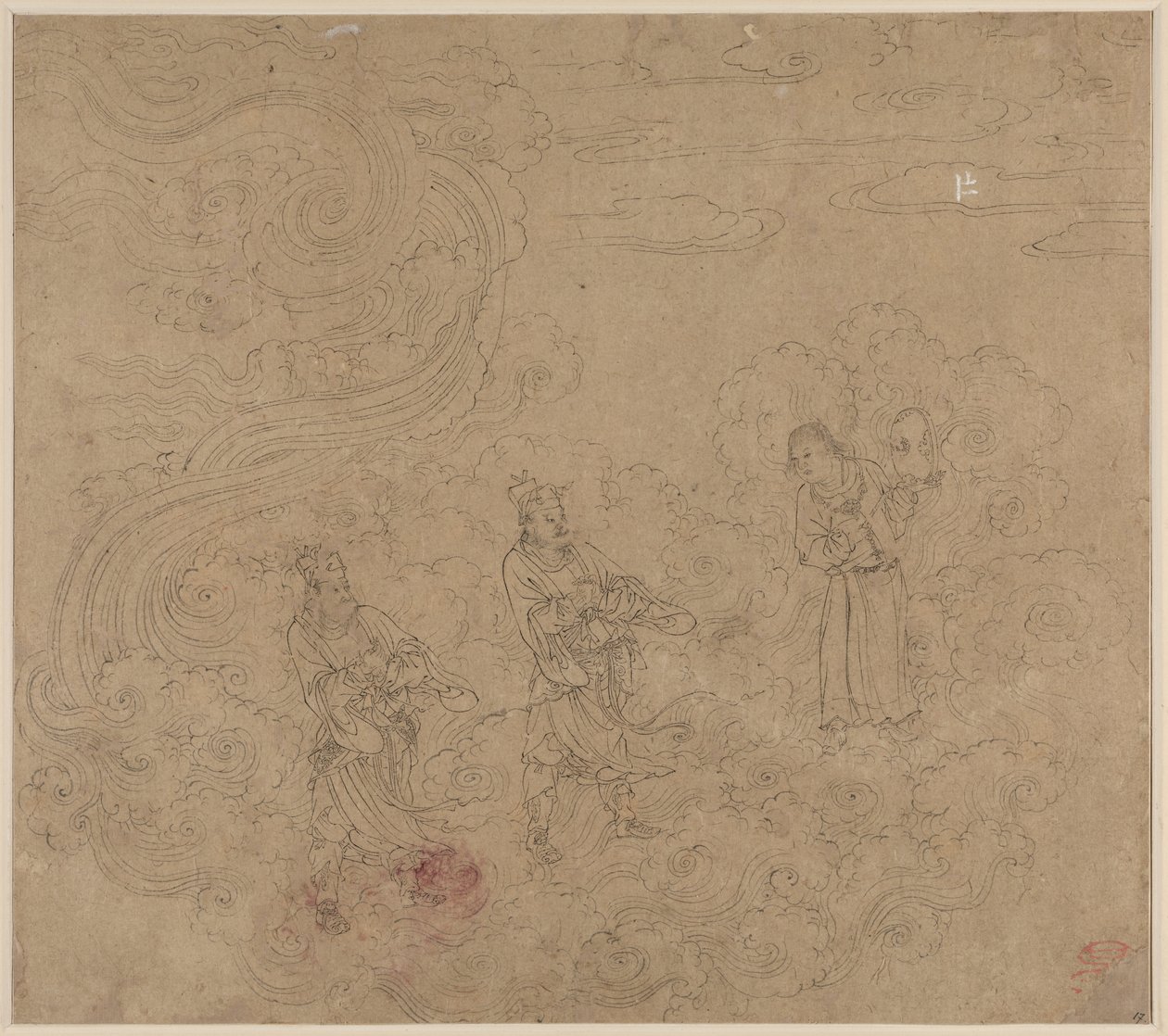 Album mit daoistischen und buddhistischen Themen: Prozession daoistischer Gottheiten: Blatt 17 von Unknown artist