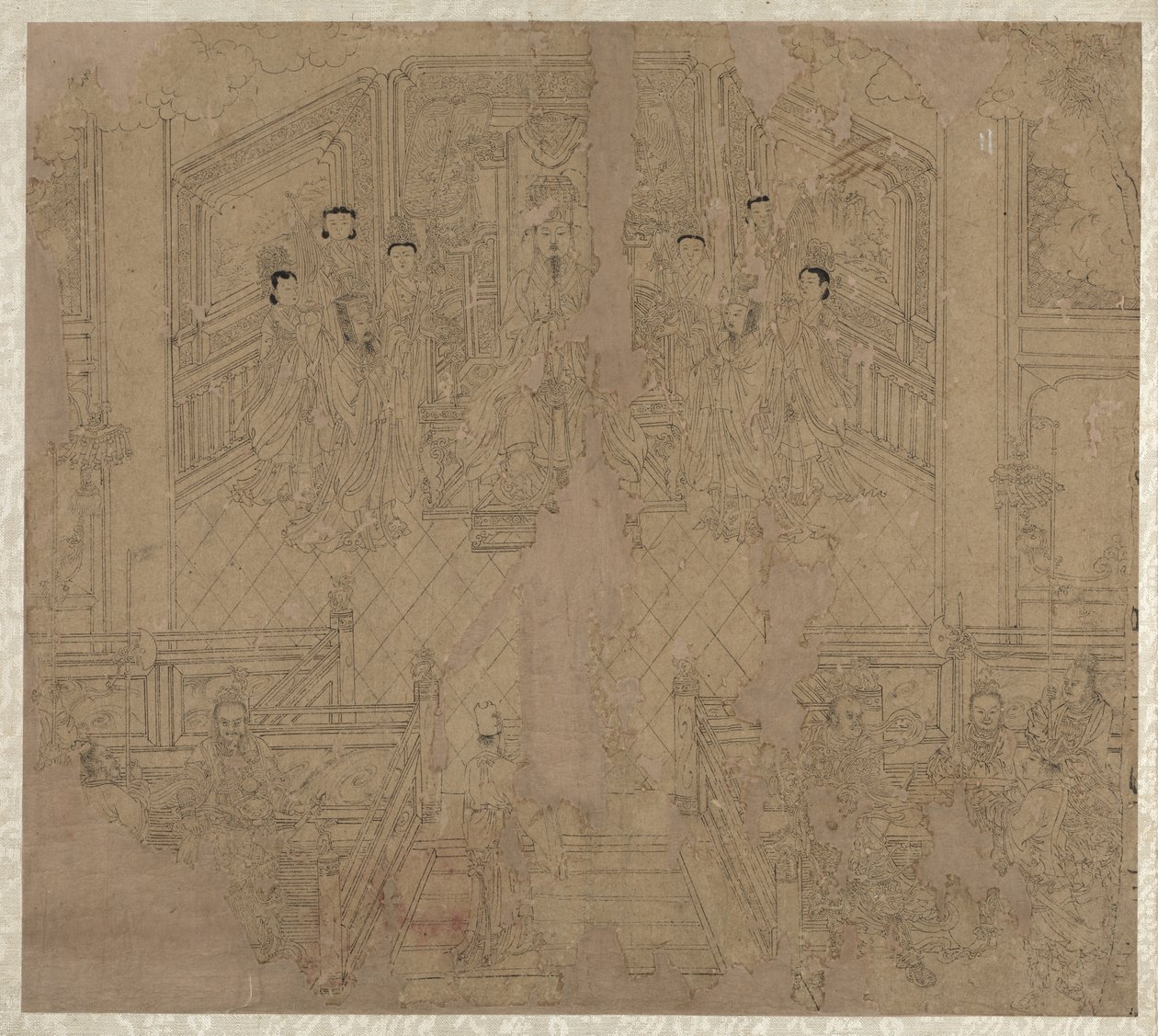 Album mit daoistischen und buddhistischen Themen: Prozession daoistischer Gottheiten: Blatt 2 von Unknown artist