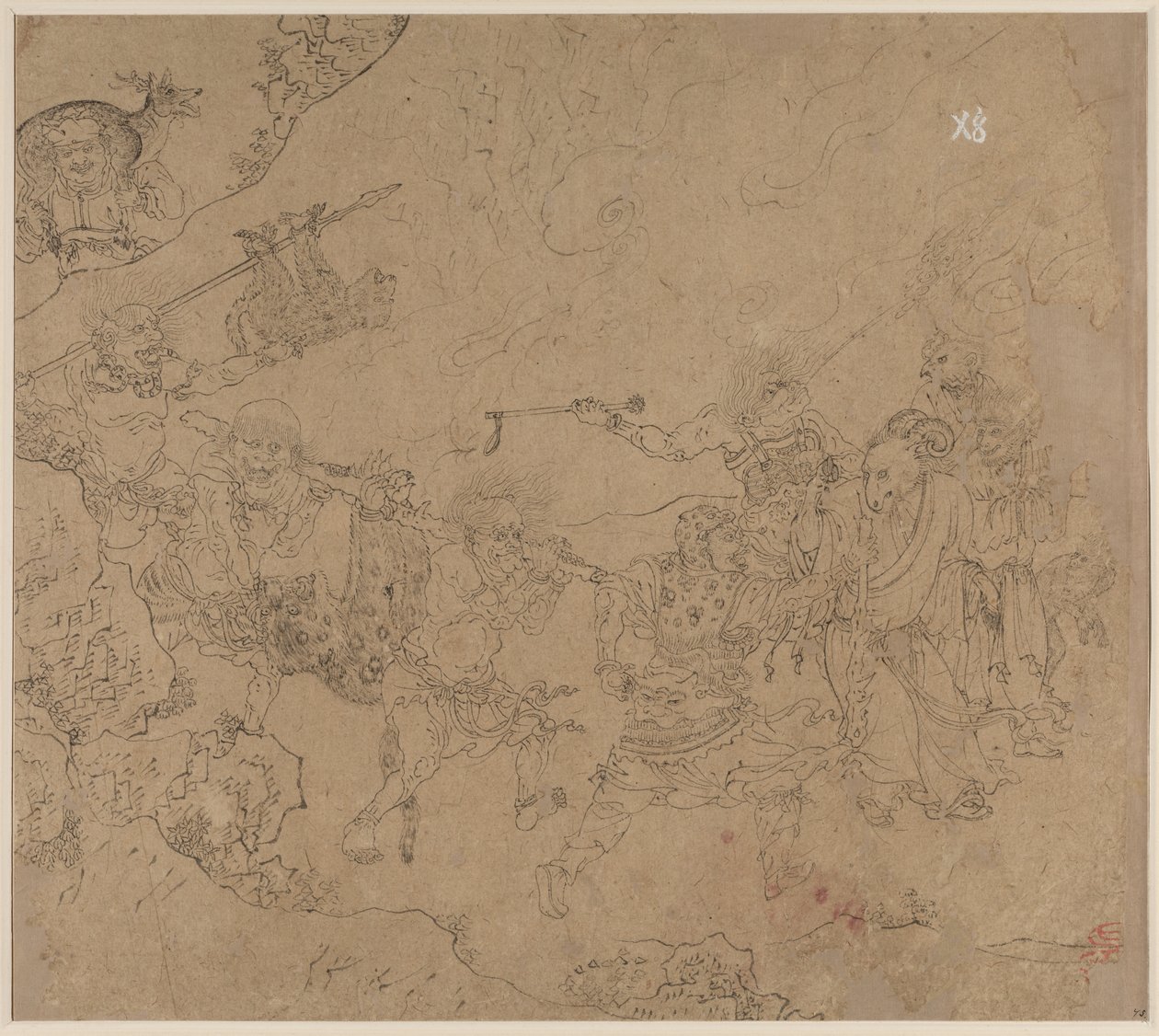 Album der daoistischen und buddhistischen Themen: Suche den Berg: Blatt 45 von Unknown artist