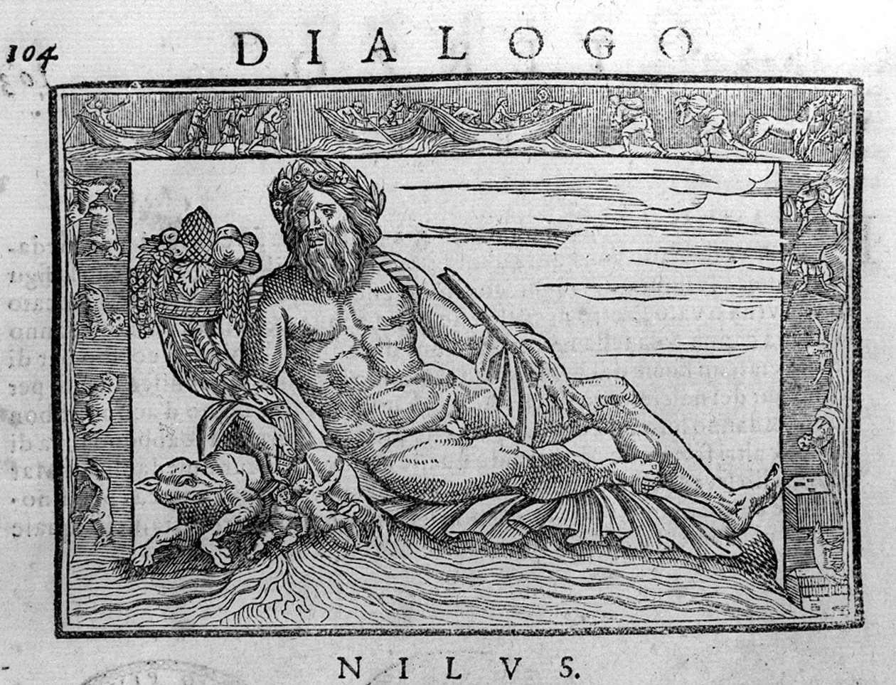 Allegorie des Nils (Stich aus dem 17. Jahrhundert) von Unknown artist