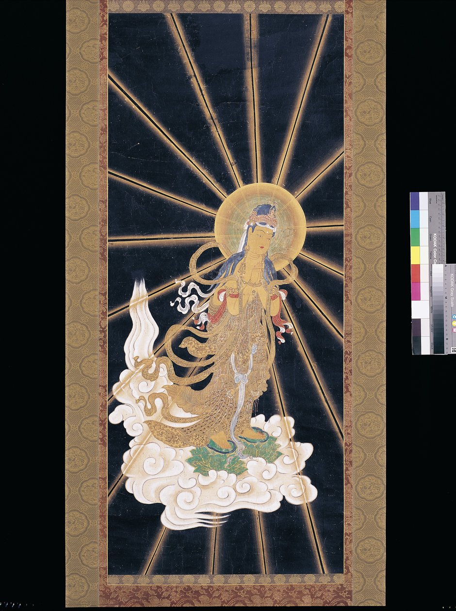 Amitabha (Amida) Triade, die vom Himmel herabsteigt von Unknown artist