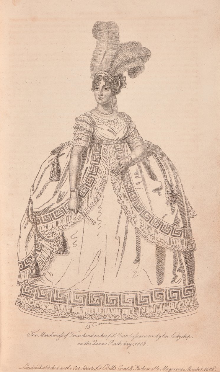 Anne Townshend, Marchioness Townshend im vollen Hofkleid von Unknown artist