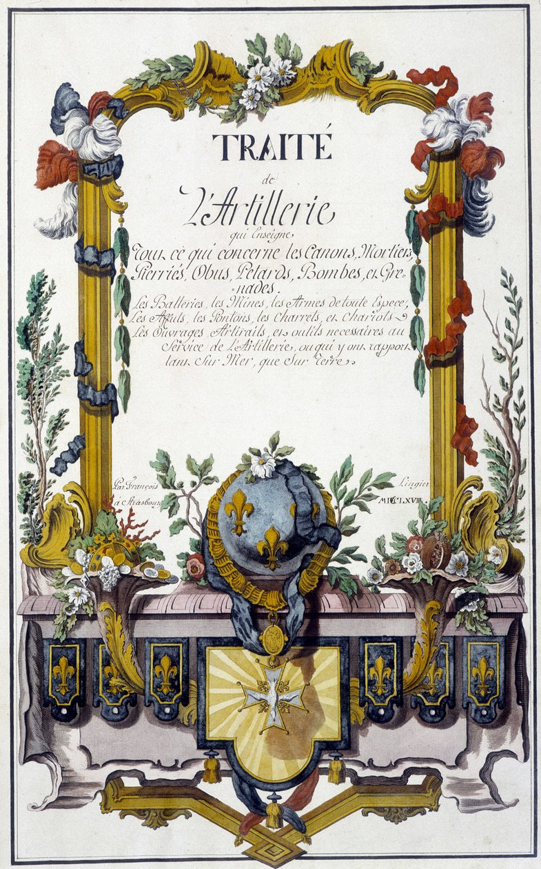 Artillerievertrag - Frontispiz des „Artillerievertrags“ von François Lingier, Straßburg von Unknown artist