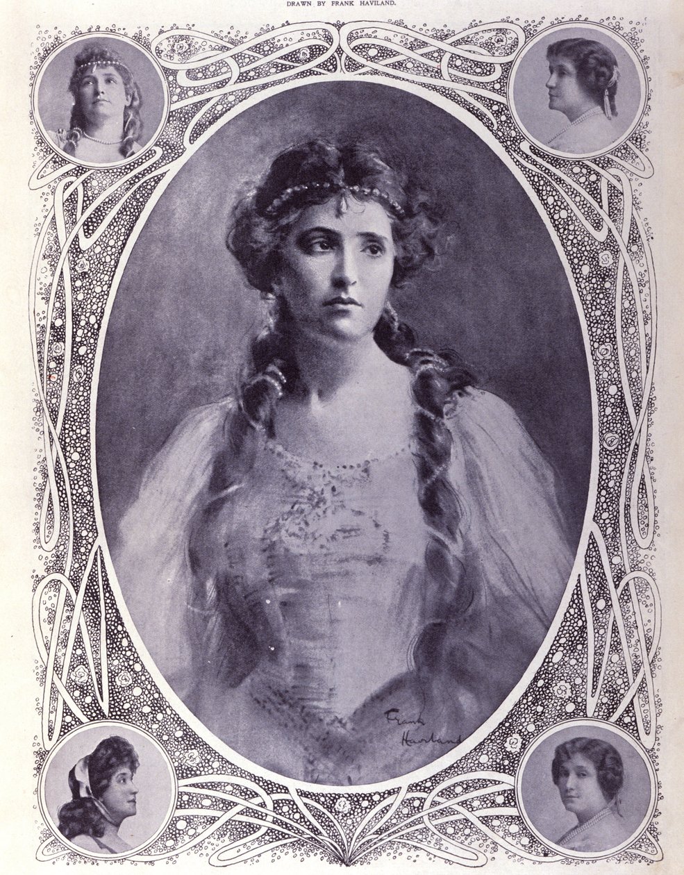 Australische Sängerin Nellie (Nelly) Melba (1861-1931), Aquarell aus dem späten 19. Jahrhundert von Unknown artist