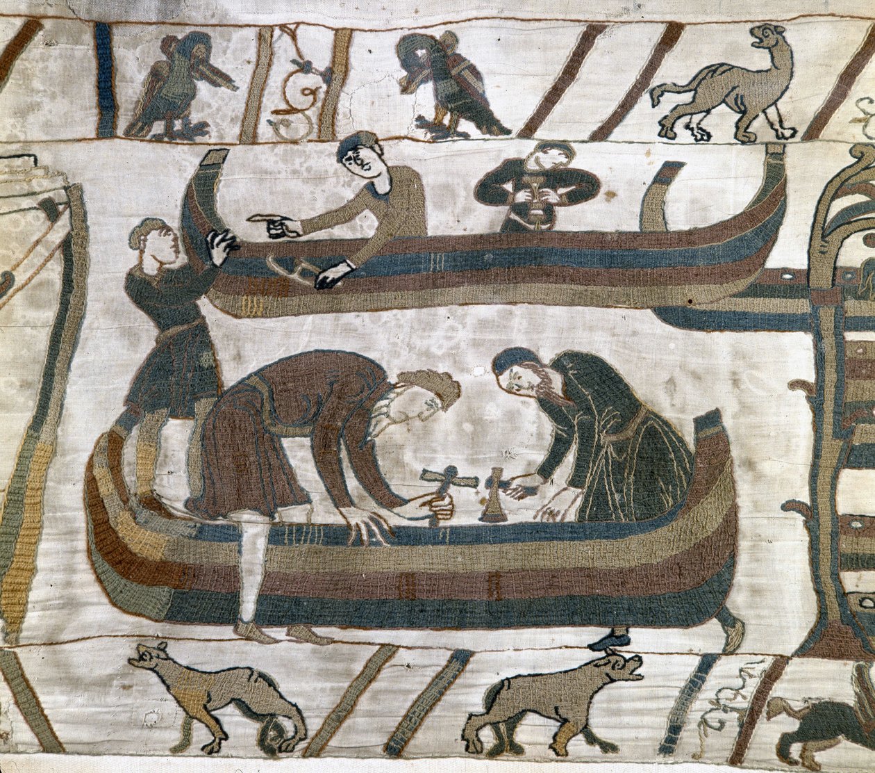 Bayeux-Stickerei, bekannt als Stickerei der Königin Mathilde von Unknown artist