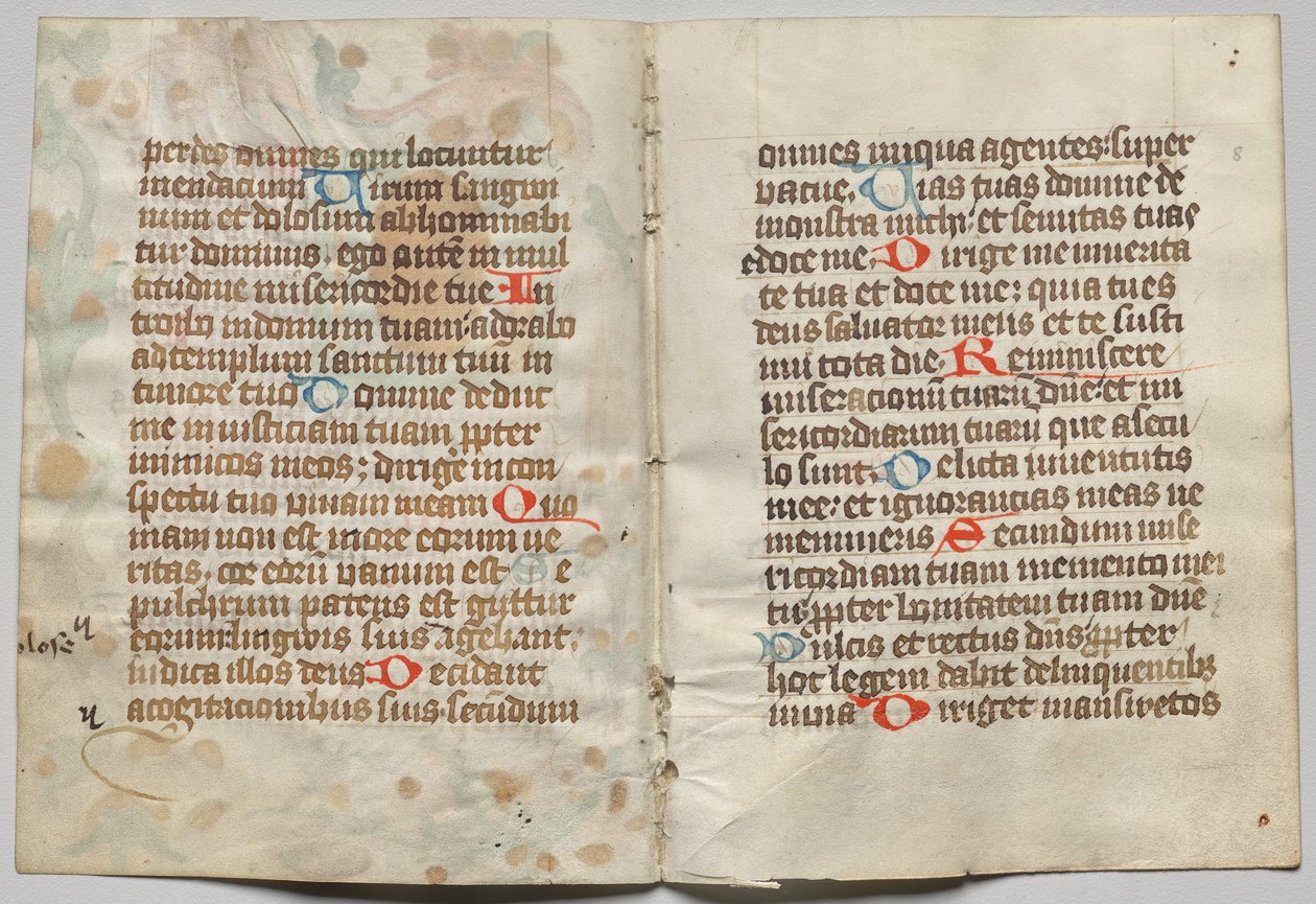 Bifolio aus einem Stundenbuch: Text (verso) von Unknown artist
