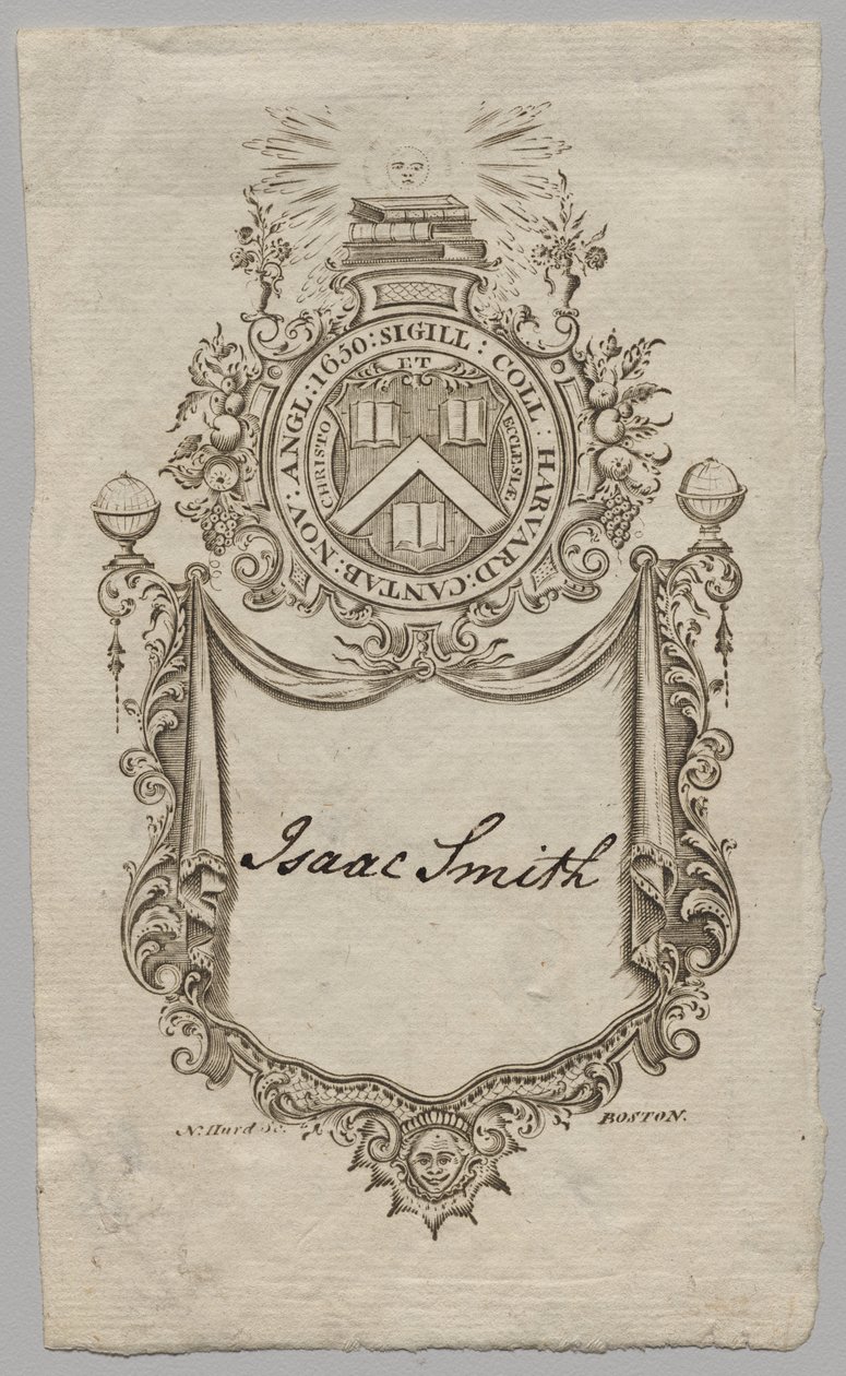 Exlibris: Wappen mit der Inschrift Isaac Smith von Unknown artist