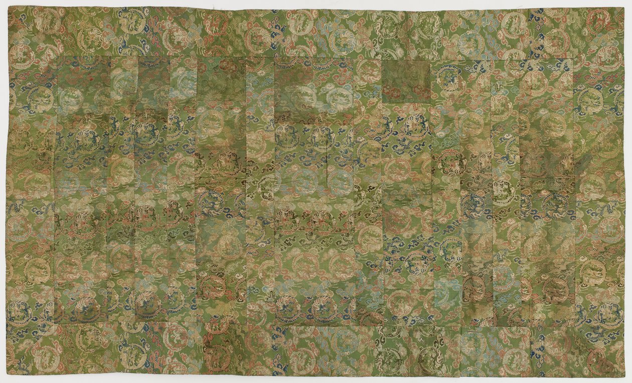 Brokat, Seide, Robe eines buddhistischen Mönchs, geflickt; kesa von Unknown artist