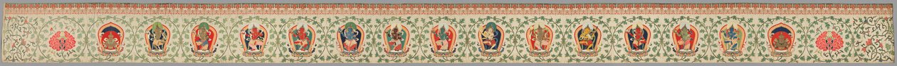 Brocade-Streifen, bekannt als "Kaiserlicher Tribut-Brocade" von Unknown artist