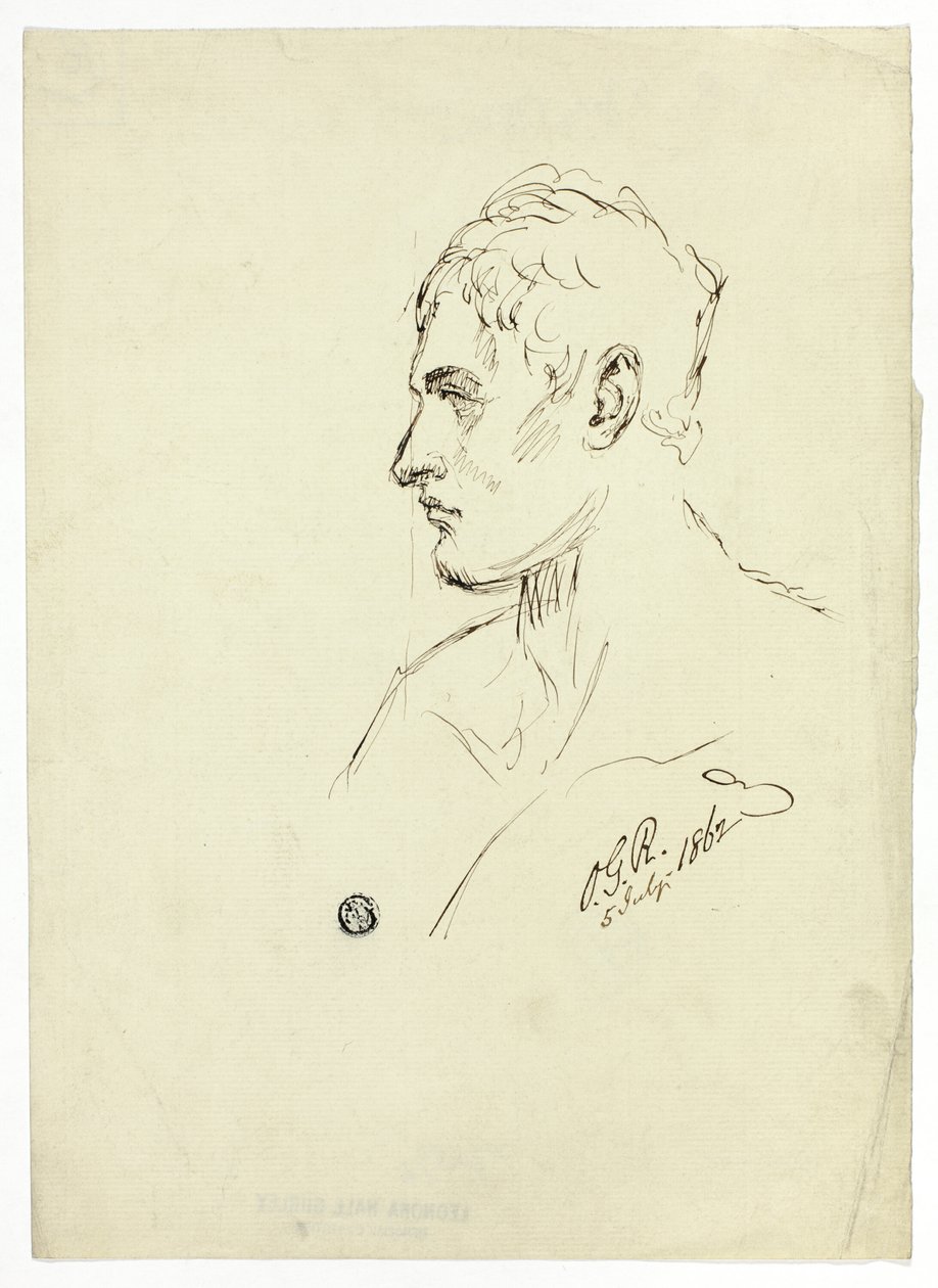 Büste eines jungen Mannes im Profil von Unknown artist