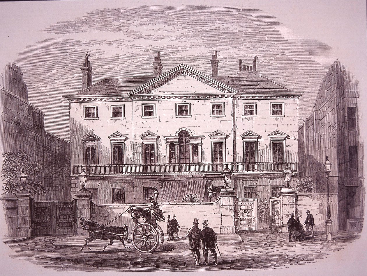 Cambridge House in Piccadilly im Jahr 1860, Wohnsitz von Premierminister Lord Palmerston von Unknown artist