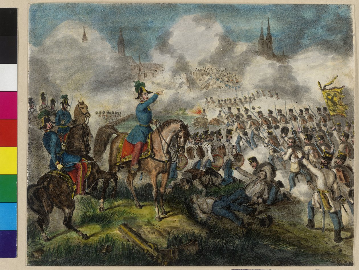 Eroberung von Raab am 28. Juni 1849 durch die kaiserlichen Truppen von Unknown artist