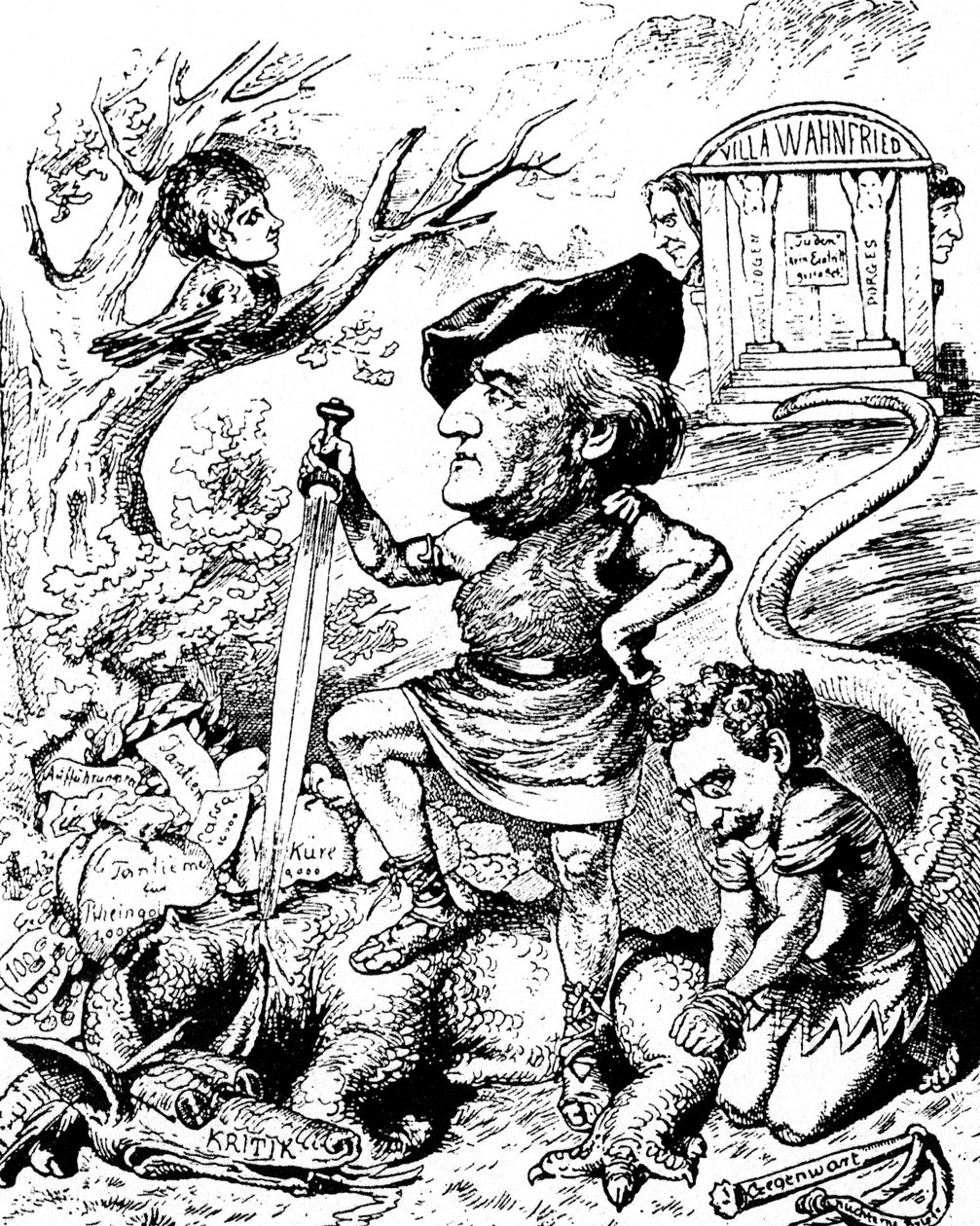 Karikatur von Richard Wagner von Unknown artist