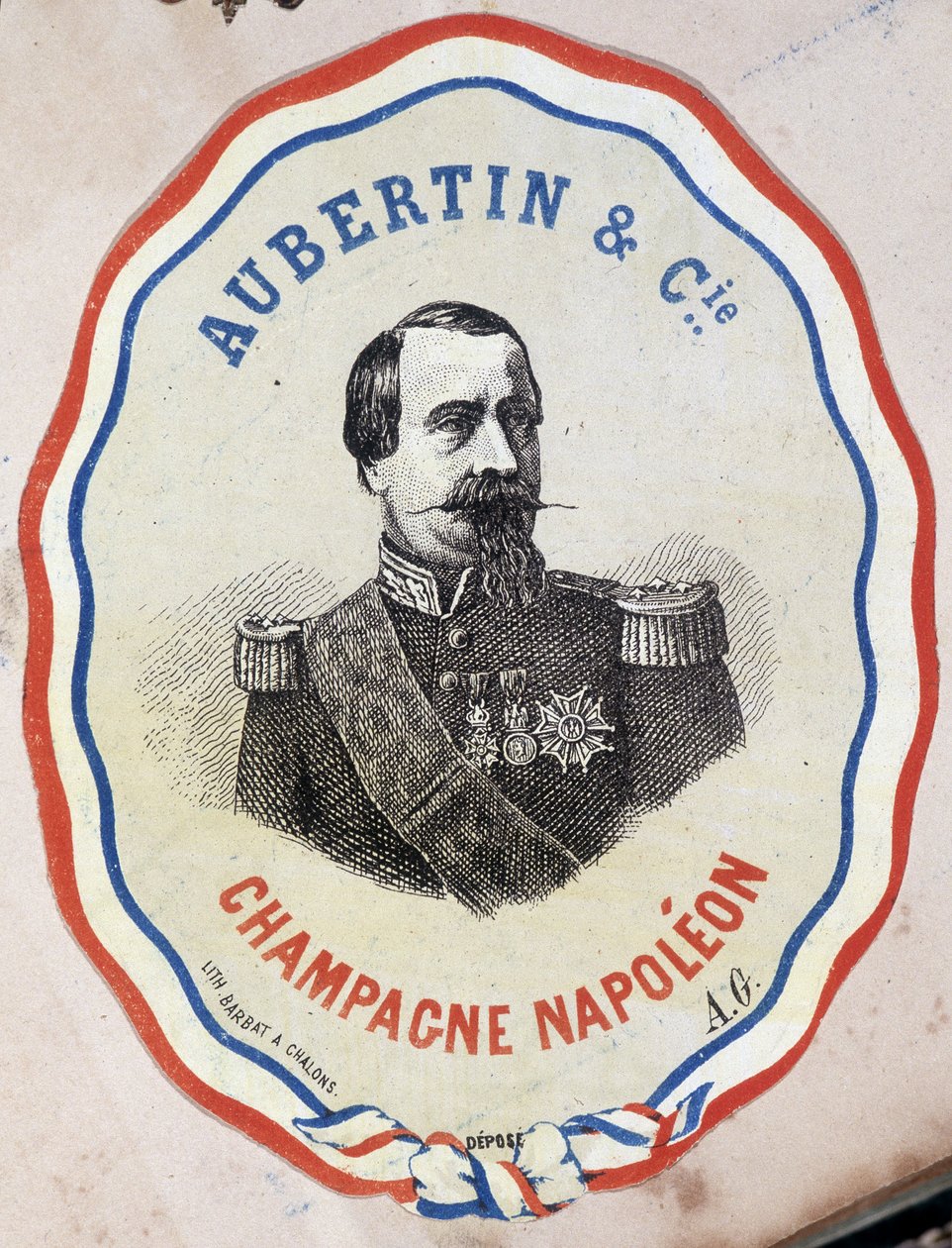 Champagner Napoleon - Aubertin & Cie. (Porträt von Napoleon III) von Unknown artist