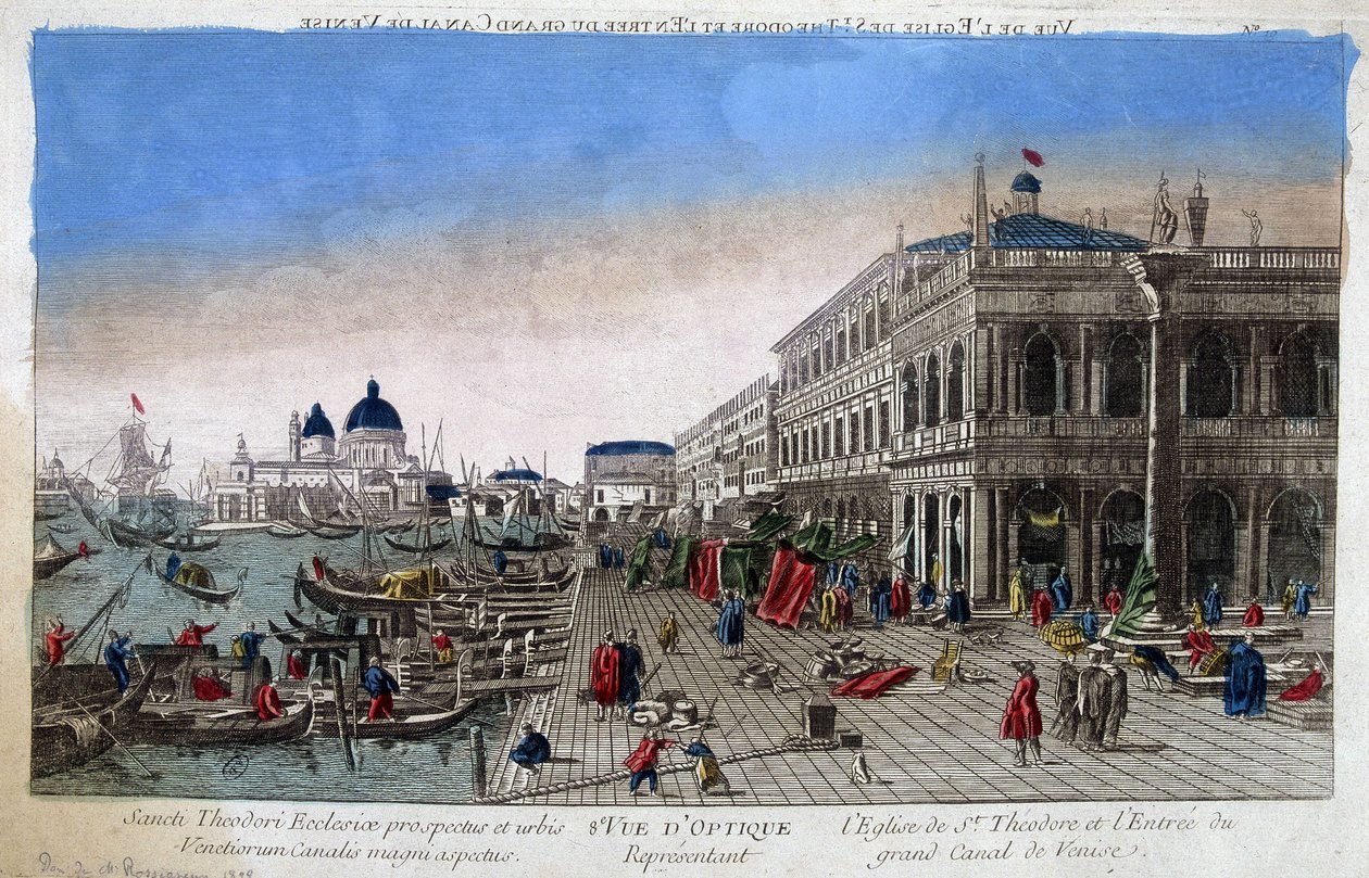 Kirche des Heiligen Theodor und Eingang zum Canal Grande in Venedig von Unknown artist